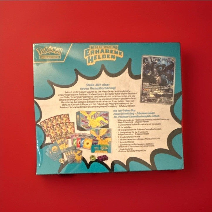 ⭕️ Pokémon Sammelkartenspiel Top-Trainer-Box Erhabene Helden DE ⭕️