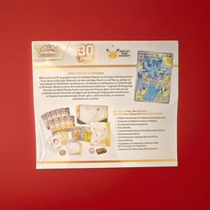 🎈Pokémon 30 Jahre Jubiläum! Top-Trainer-Box DE - SEALED! + 1x Random Booster